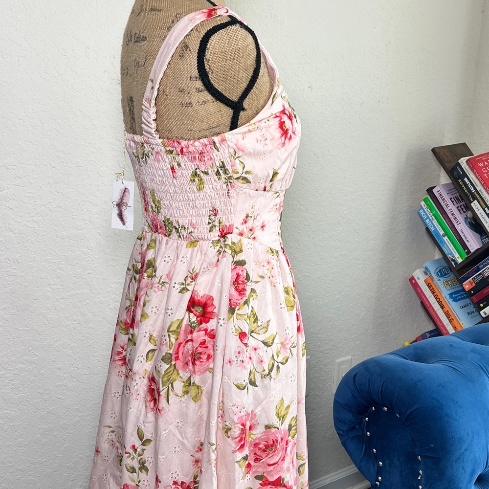 Floral Pink Vintage-Style Sundress - Picture 7 of 12
